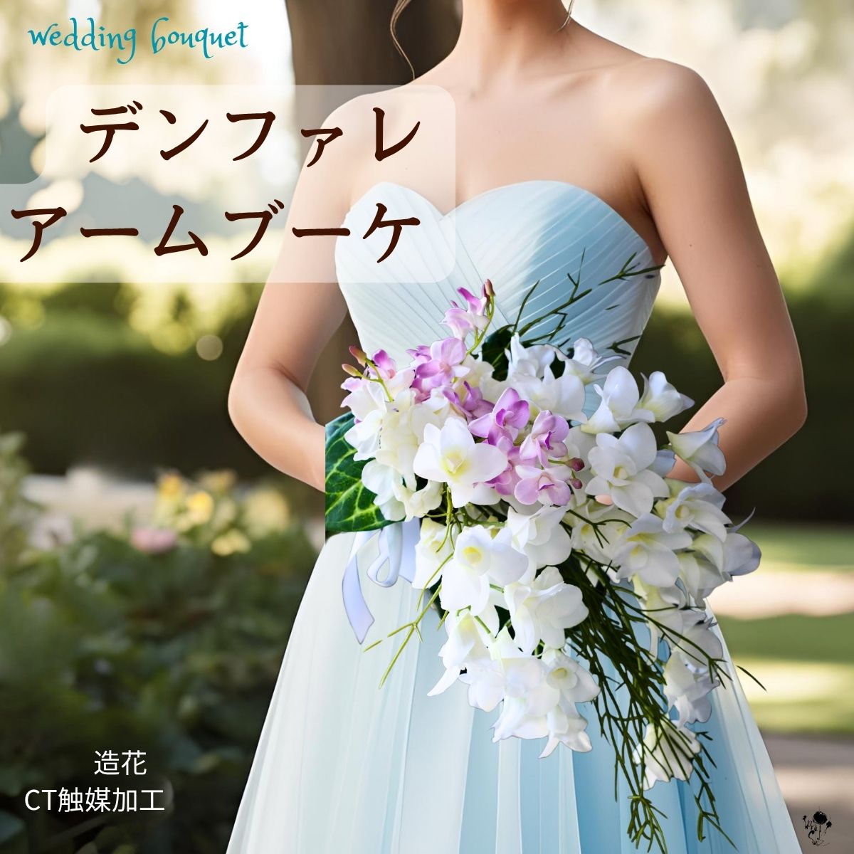 造花ブーケ シンプル らん ウェディングブーケ 上質 上品 白 デンファレ 胡蝶蘭 ラン 造花 アームブーケ 個性的 大人 シック スタイリッシュ エレガント ウェディング ドレス 和装 シンプル 送料無料 結婚式 ブートニア ２点セット 大人 フォトウェディング 可愛い
