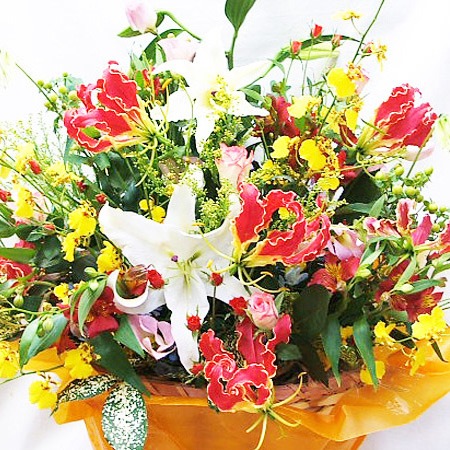 楽天市場 カサブランカ花カサブランカの花束 花束 バラ 花卸販売サンモクスイ