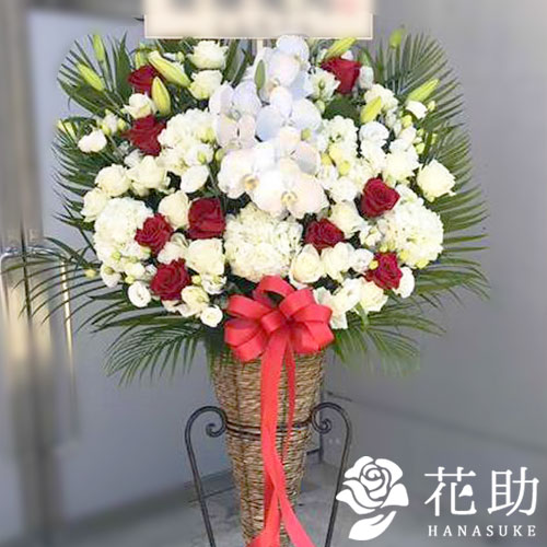 日本製 楽天市場 胡蝶蘭入りスタンド花 フラワーコンシェルジュが厳選した花屋の 胡蝶蘭入り スタンド花1段 円 花色は選べる25色 配送 名札 画像 回収無料 楽ギフ メッセ入力 大切な取引先の祝賀パーティーや開店祝いに全国発送 花助 楽天