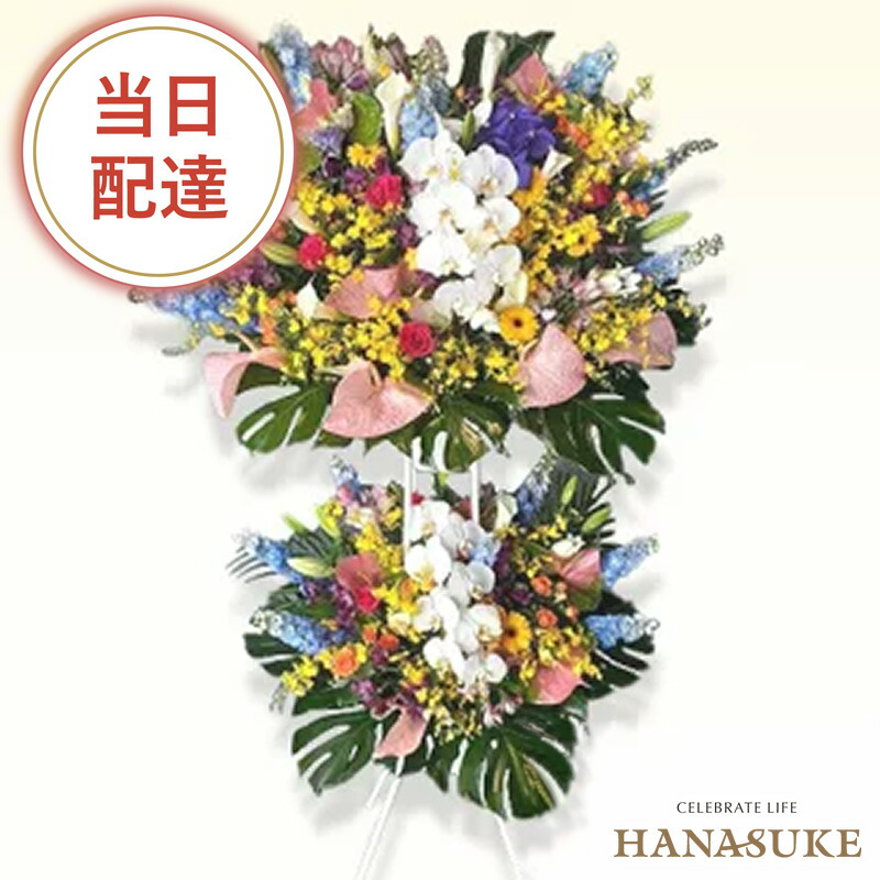 とても喜ばれる圧倒的お出でになる感の照明ランプ花2段 34000円 花 フラスタ 選べる花色は25色！  名札付き添い人 すがた絵ニュース記事 とり備える・リコール無料 【相応う】名札無料 開業祝賀会 開院祝賀会