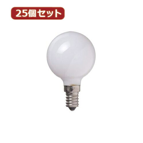 YAZAWA 25個書き割り もの言う花どんぶり鉢球25W白いことE14 G501425WX25