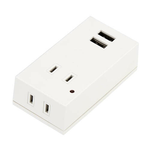 5個書き割り YAZAWA 雷かばい立て付向こう正面水道栓型2AC+2USB2.1A白いこと Y02FSK400WH2UX5