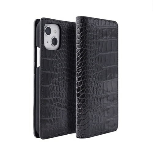 【予約販売4月下旬頃入荷予定】abbi SIGNATURE LIPARI イタリアンレザーダイアリーケース for iPhone 13 ブラック ABS21800i13BK