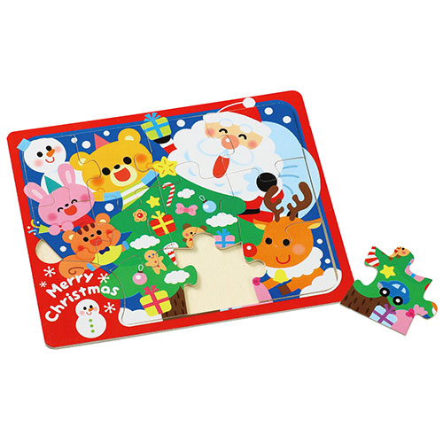 【30個セット】ARTEC 木製クリスマスジグソーパズル クリスマスツリー ATC6721X30