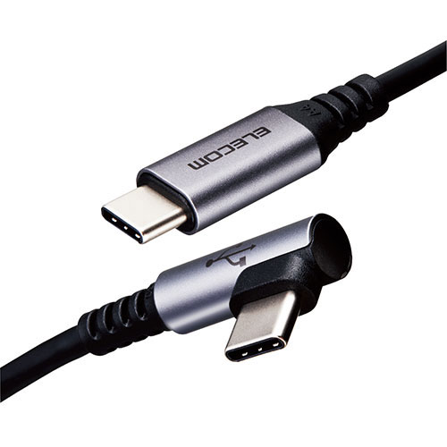 【5個セット】エレコム USB Type Cケーブル タイプCケーブル PD対応 抗菌・抗ウィルス USB2.0(C-C) L字コネクタ 認証品 スマホ充電ケーブル 30cm ブラック MPA-CCL03NBKX5