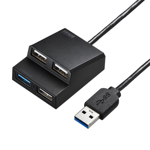 【5個セット】 サンワサプライ USB3.2Gen1+USB2.0コンボハブ USB-3H413BKNX5｜ショップハナテック