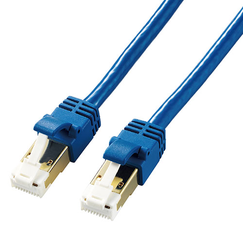 【5個書き割り】 エレコム Cat7 ローカルエリアネットワーク有線テレビ 1m ブルーメタリック LD-TWSYT/BM1X5
