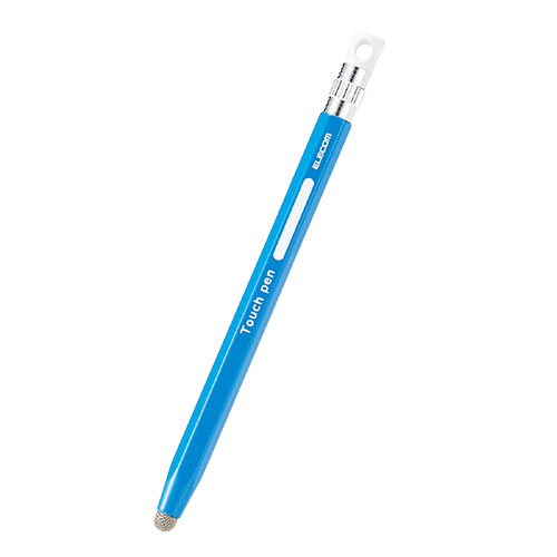 【5個セット】 エレコム タッチペン スタイラスペン 導電繊維タイプ 六角鉛筆型 ブルー P-TPENSEBU P-TPENSEBUX5