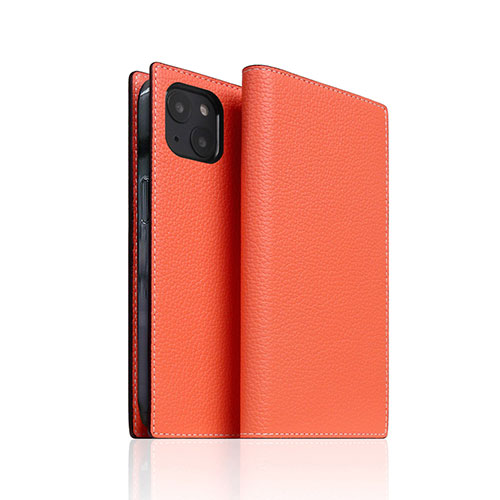 SLG Design Neon Full Grain Leather Case for iPhone 14 コーラル 手帳型 SD24303i14CR|ショップハナテック