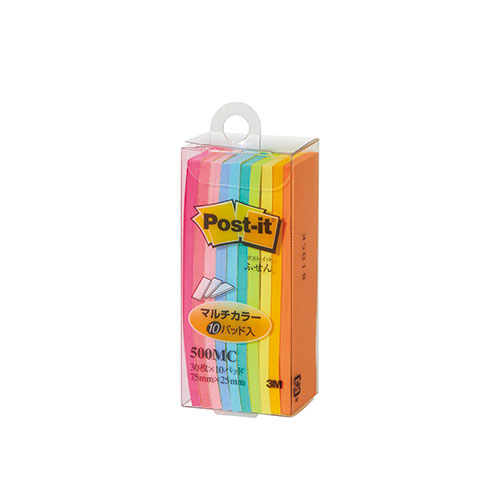 【10個セット】 3M Post-it ポストイット ふせん マルチカラー 3M-500MCX10
