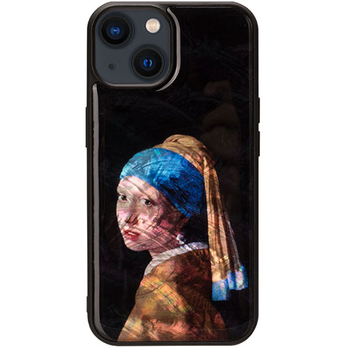 ikins アイキンス 天然貝ケース for iPhone 15 Plus 真珠の耳飾りの少女 I25490i15PL