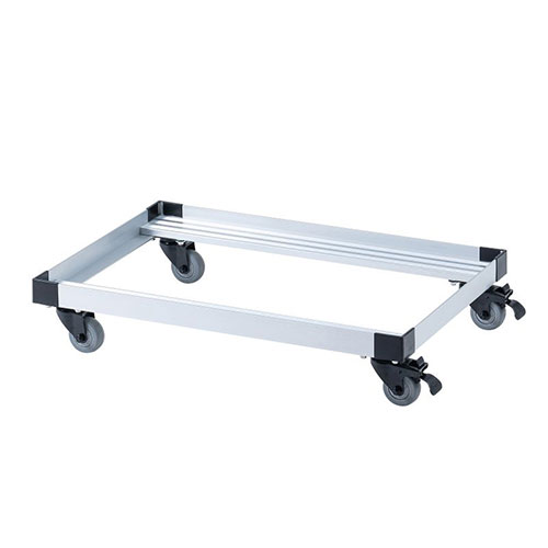 サンワサプライ アルミドーリー(入れもの用手押し車) 75リッター致しかた CART-FA975SV DIY・工具-台車-物流・運搬器具
