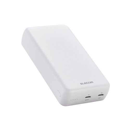 エレコム 20000mAh 2C PD20W モバイルバッテリー ホワイト DE-C52-20000WH｜ショップハナテック