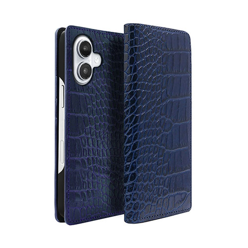 ABBI SIGNATURE LIPARI イタリアンレザー MagSafe対応ダイアリーケース for iPhone 16 ネイビー ABS27350i16
