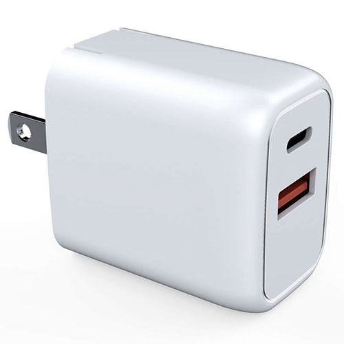 【3セット】 HIDISC USB充電器 PD30W GaN採用 Type-Cx/Type-Ax1 スイングプラグ採用 ホワイト HD-AC2P30WHX3