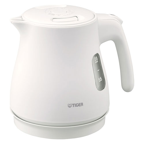 タイガー 蒸気レス電気ケトル800ml 驚きの速さでお湯が沸かせるスピード沸とう マットホワイト 22539907