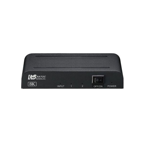 ラトックシステム 8K対応 1入力2出力 HDMI分配器 1つの映像信号をモニター2台に出力可能 8K60Hz/4K120Hz対応 RS-HDSP2-8K