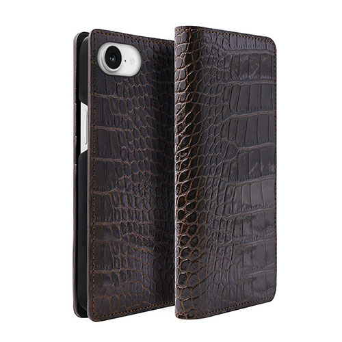 ABBI SIGNATURE LIPARI イタリアンレザーケース MagSafe対応 for iPhone 16e ダークブラウン ABS27519i16E