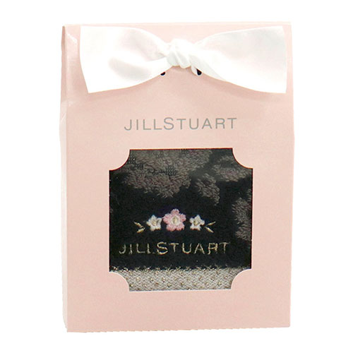 【5枚セット】 JILL STUART ジルスチュアート ポンポネ タオルハンカチ ブラック 25×25cm C6047544X5