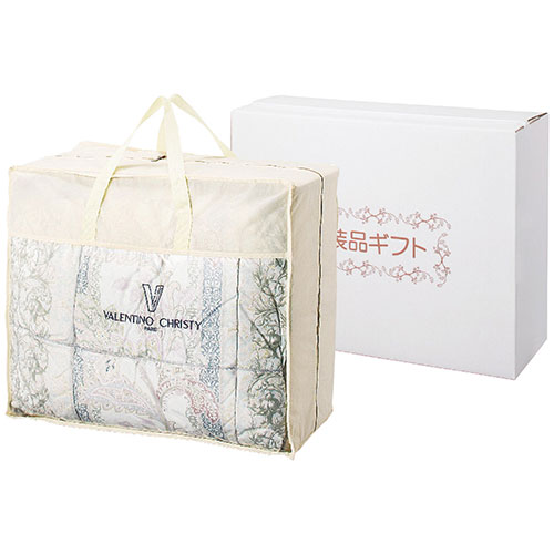 ヴァレンティノ・クリスティー 羽毛布団バッグ入 【150×210cm羽毛布団×1(ダウン50%・フェザー50%入り)】 7135-028