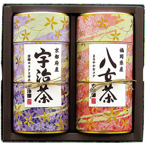 【6セット】 宇治園 銘茶セット 【宇治茶(京都府産)・八女茶(福岡県産)/各120g】 FUJI-030155520X6