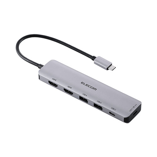エレコム USB Type-C(TM)6in1ドッキングステーション DST-M060BPSV|ショップハナテック