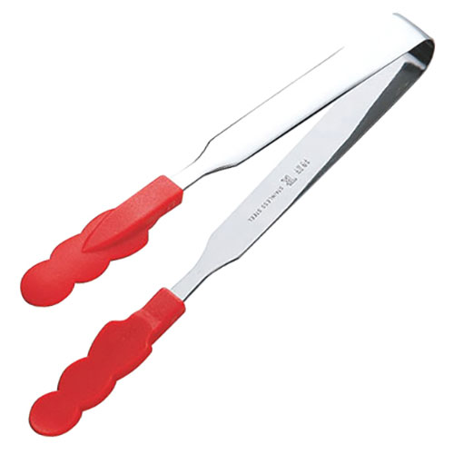 【5本セット】 田辺金具 N抗菌耐熱カラートングスリム(小) 175mm レッド TK-1276X5