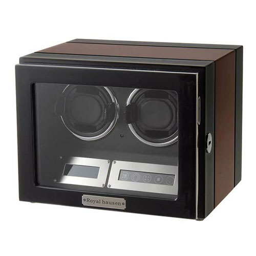 Royal hausen ロイヤルハウゼン ワインディングマシーン ワインダー 2本巻き上げ 液晶パネル リモコン付 GC03-D21EB｜ショップハナテック