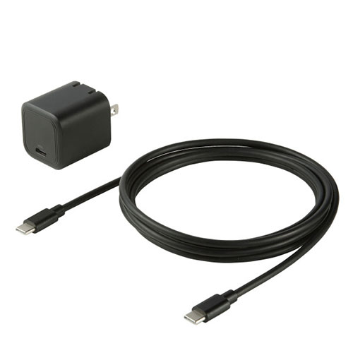 サンワサプライ USB PD対応キューブ型AC充電器 PD45W Type-Cケーブル付属 ACA-PD109SETBK