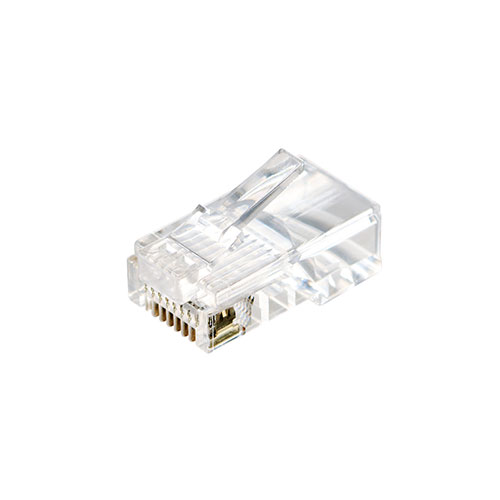【予約販売4月23日入荷予定】エレコム 自作用RJ45コネクター Cat5e 単線ヨリ線両対応 100個入 クリア LD-RJ45T100V2