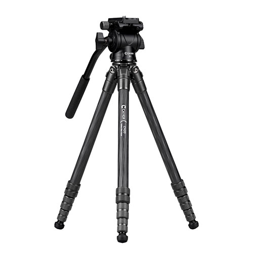CAYER カイヤー コンパクトカーボン三脚 CH20S1 4段 脚径19mm ブラック VCAYER-CH20S1BK｜ショップハナテック