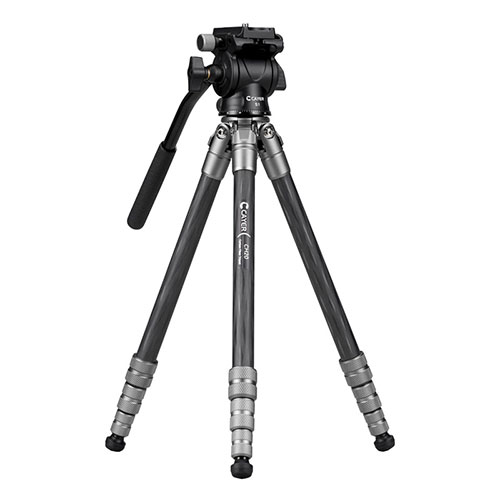 CAYER カイヤー コンパクトカーボン三脚 CH20S1 4段 脚径19mm グレー VCAYER-CH20S1GR｜ショップハナテック 18,517円