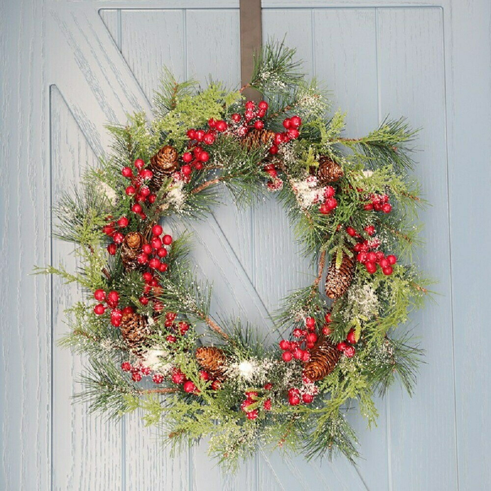 クリスマスリース 50cm×50cm 赤い実