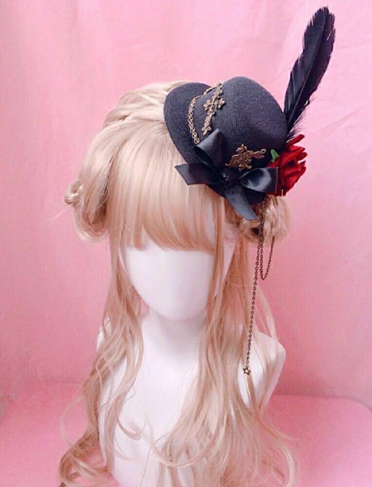 星箱Works 小春日和　カクテルハット　ロリータ  帽子 星箱Works】フルーツタルト カクテルハット+トレイ+ヘアバンド(3