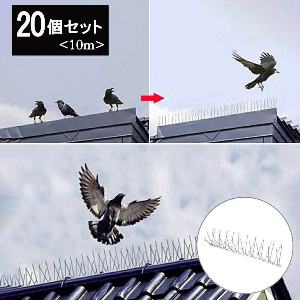 鳥よけ 鉄条 20個仕掛ける 害獣よけ スパイク 猫 回廊 部屋の入り口 ひな鳥