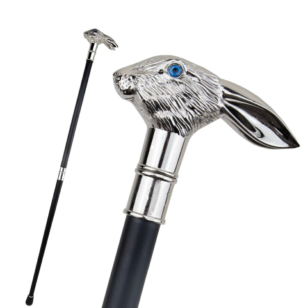 杖 青い目のうさぎのステッキ ラビットステッキ ウサギ 兎 Rabbit
