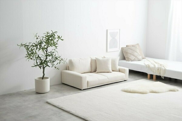 楽天市場】2人掛けローソファ グレー : ショップハナテック