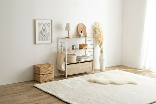 楽天市場】【幅80cm】Laulu 引き出し付きシェルフ ナチュラル