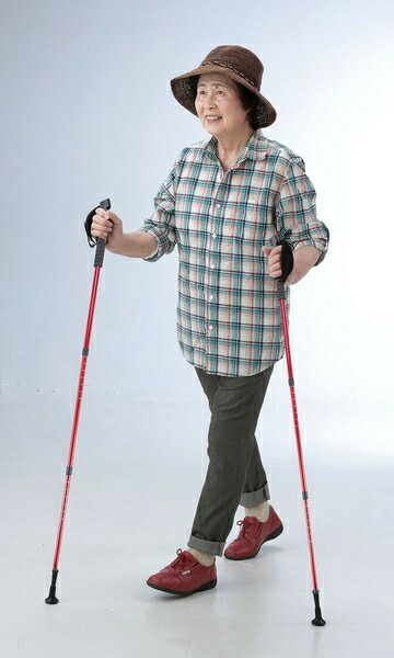 楽天市場】ハートフルウェルフェア 伸縮式ウォーキングポール2本組