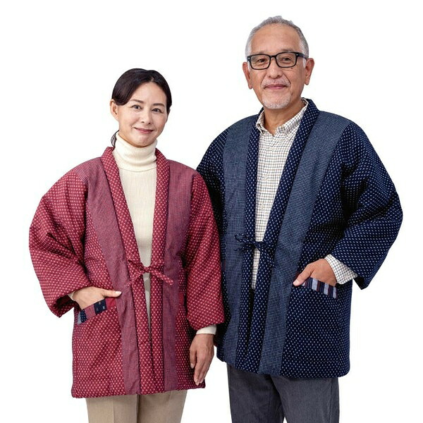 久留米織 わた入りふっくらはんてん 婦人用 M～L