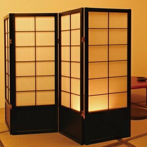 和風衝立4連(高さ120珊) JP-S120-4 次回4月中旬 自然的 屏風-インテリア・寝具・収納-間仕切り