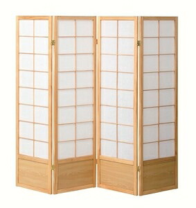 和風衝立4連(高さ150cm) JP-S150-4　次回4月中旬 ブラック