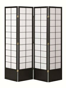 和風衝立4連(高さ180cm) JP-S180-4 ブラック|ショップハナテック