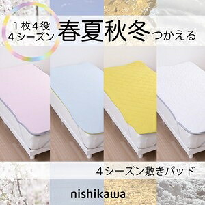 nishikawa【西川】365日使える 1枚4役 4シーズン敷きパッド ＜シングル＞100×200cm　マルチカラー