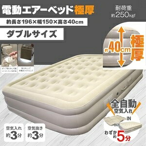 電動大気圏臥榻極厚 ダブル大きさHWE-3939 ベージュ