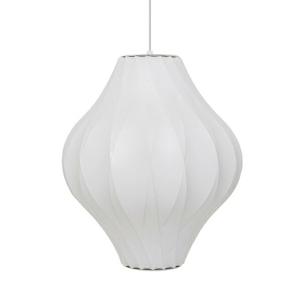 ＜ジョージ・ネルソン　リプロダクト＞ バブルランプ ペアクリスクロスペンダントランプ PearCrisscrossLamp Mサイズ ホワイト
