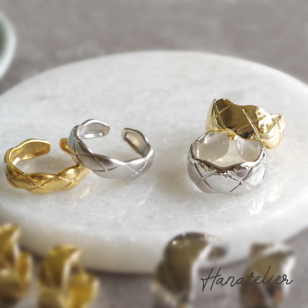 K18 「アミ クローバー」ピアス Orefice