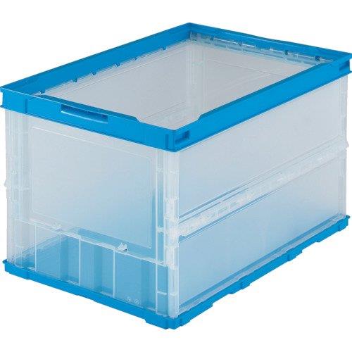 トラスコ中山(TRUSCO) 薄型折りたたみコンテナ 50L 透明 TR-O50B-TM × 5個 【ケース販売】 収納ケース 収納ボックス