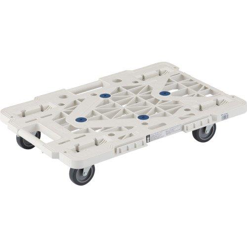 TRUSCO(トラスコ) 平台車 軽量 ルートバンメッシュタイプ 615×415荷重100kg 連結・スタッキング可能 4輪 オール自在 白 MPK-600J-W × 5【ケース販売】
