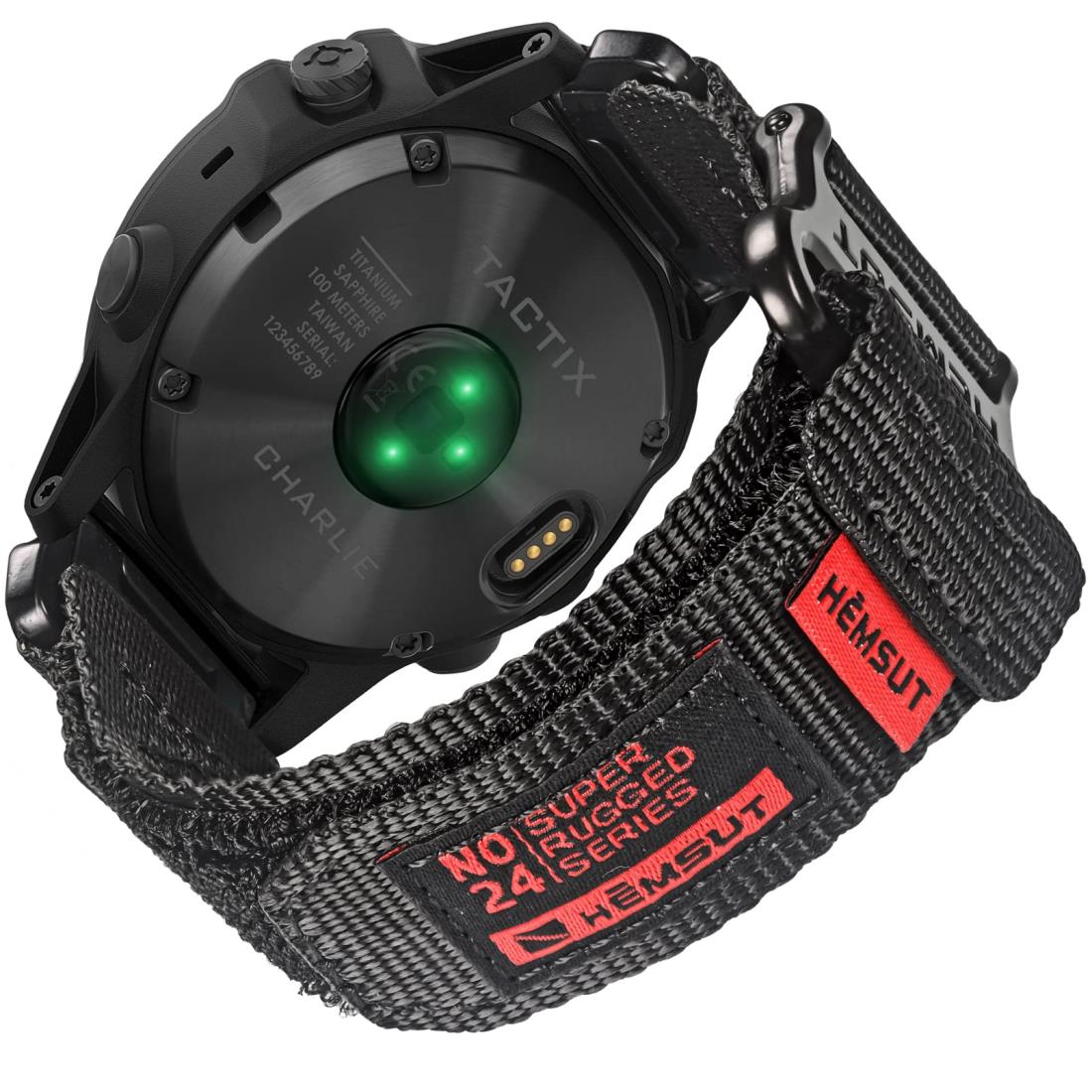 torbollo ガーミンベルト 26MMナイロンスポーツバンド Garmin F・・nix 8 Solar 51mm，Fenix 5X/5X Plus/6X/6X Pro/6X Sapphire，Tactix Delta，Enduroなどに対応 ガーミンのクイックフィットver ガーミンスマートウォッチベルト